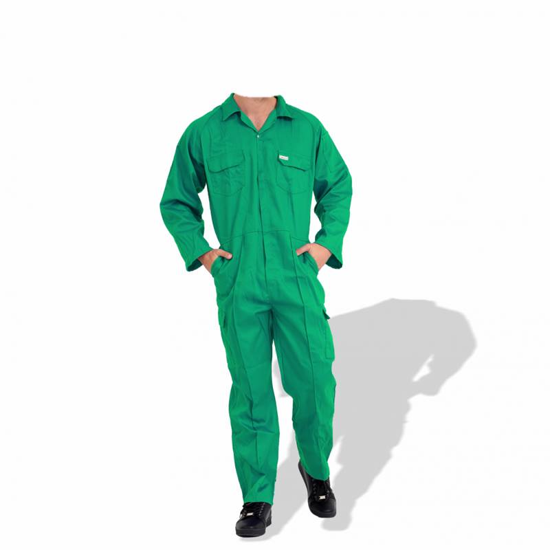 cp 1011 cotton pre shrink coverall green front